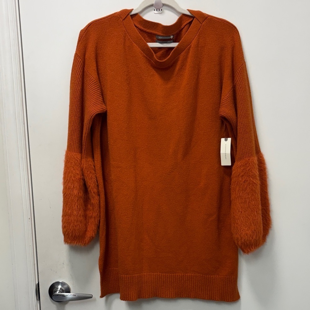 ANTHROPOLOGIE COLMA TUNIC SWEATER SIZE L NEW CINNAMON COLOR